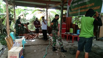 Bersama Pemkot, Koramil 1405-03/Bacukiki Bedah Rumah Warga Kurang Mampu