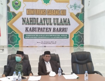 Konfercab NU Barru Ke 13, Gurutta H. Husain Abdullah dan Ustaz H. Irham Jalil Terpilih Aklamasi