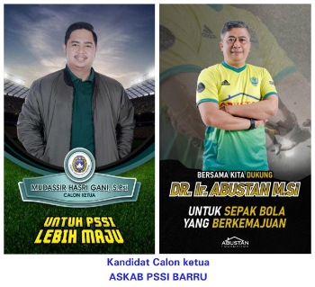 Sekda Barru dan Putra Sekprov Sulsel Bakal Bersaing Pimpin PSSI Barru
