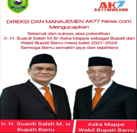 Bupati Suardi Saleh dan Wabup Aska Mappe Dilantik Besok, Publik diminta Simak Secara Virtual