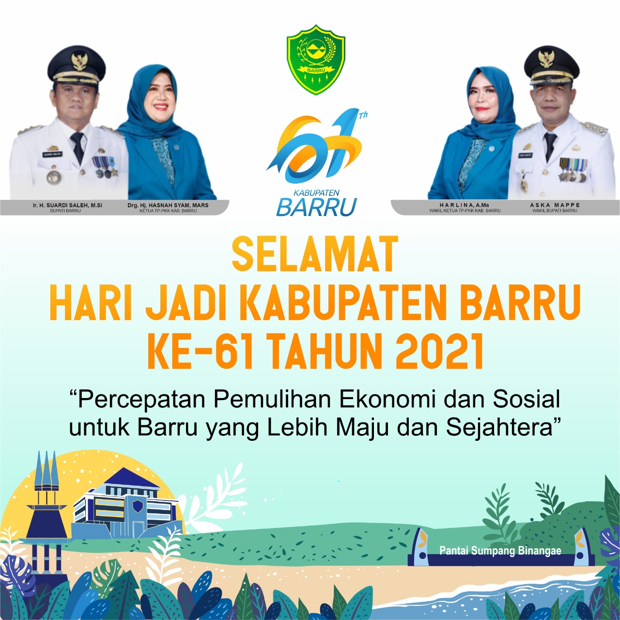 Ucapan dan Harapan Bupati Barru di Hari Jadi Barru Ke-61