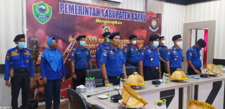 HUT Damkar Ke-102, Pasukan Berbaju Biru Penuhi BASIC Barru