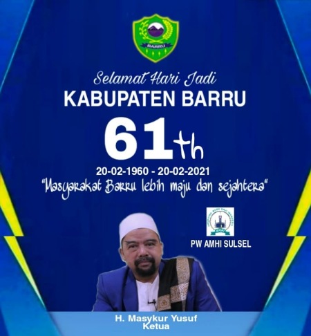 AMHI Sulsel Ucapkan Selamat Hari Jadi Barru Ke-61