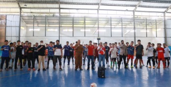 Seleksi Pra PorProv Futsal Digelar, Ketua KONI Barru Semangati Peserta