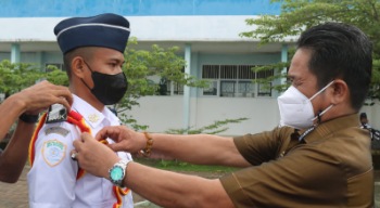 Dewan Korps Batalyon Taruna SMK Pelayaran Lintas Nusantara Dilantik