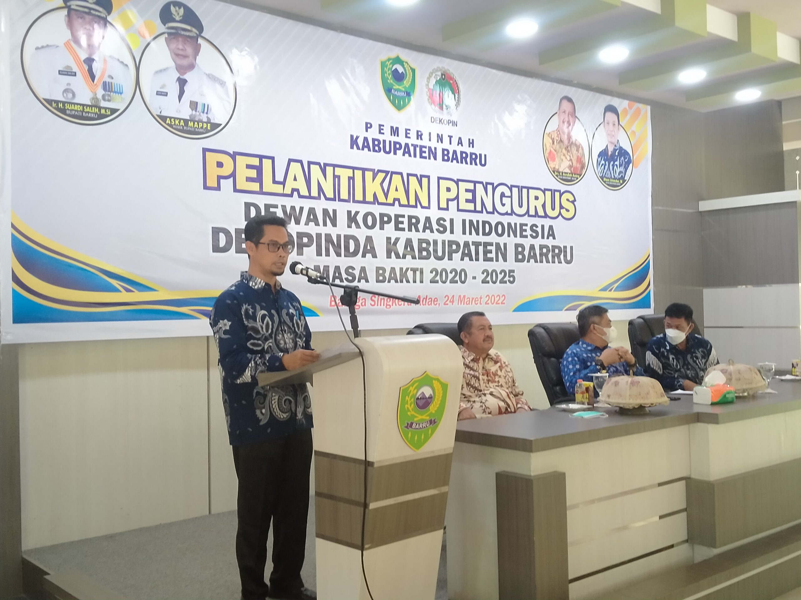 Dekopinda Barru Sukses Gelar Pelantikan Pengurus