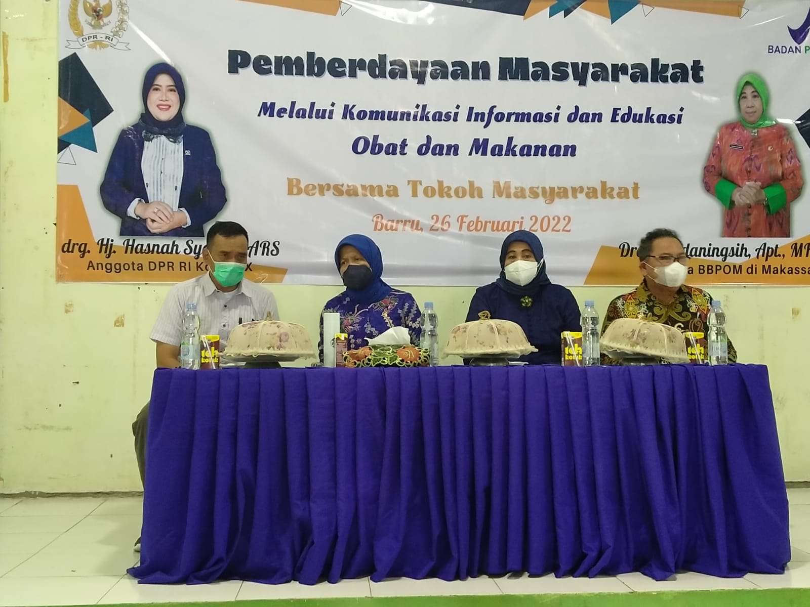 Bupati Diwakili Kadis Kesehatan, Buka Sosialisi BPOM Bersama Hasnah Syam