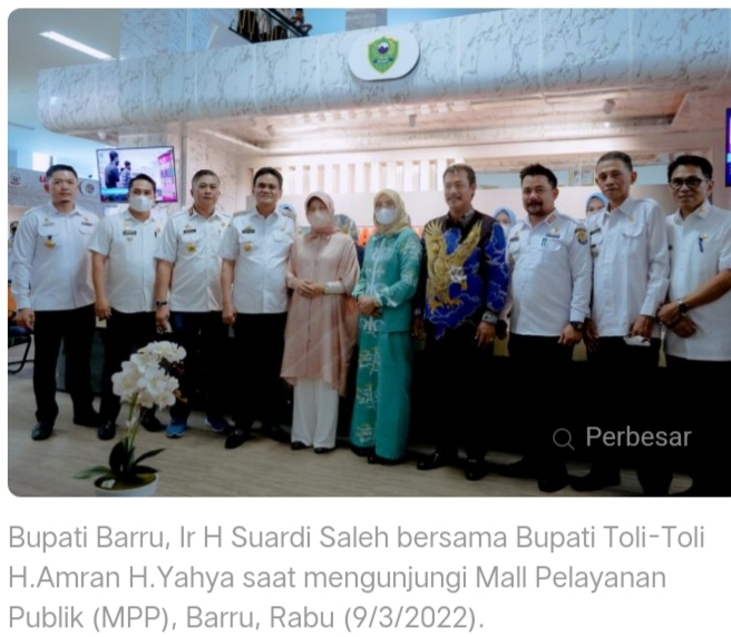 Bupati Toli-Toli Kagumi Mall Pelayanan Publik