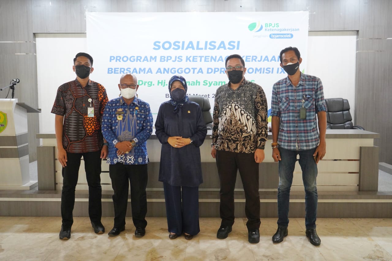 Wakili Bupati, Staf Ahli Andi Jalil Buka Sosialisasi BP Jamsostek