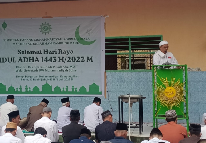 Warga Kampung Baru Sholat Idul Adha Di Kompleks Perguruan Muhammadiyah