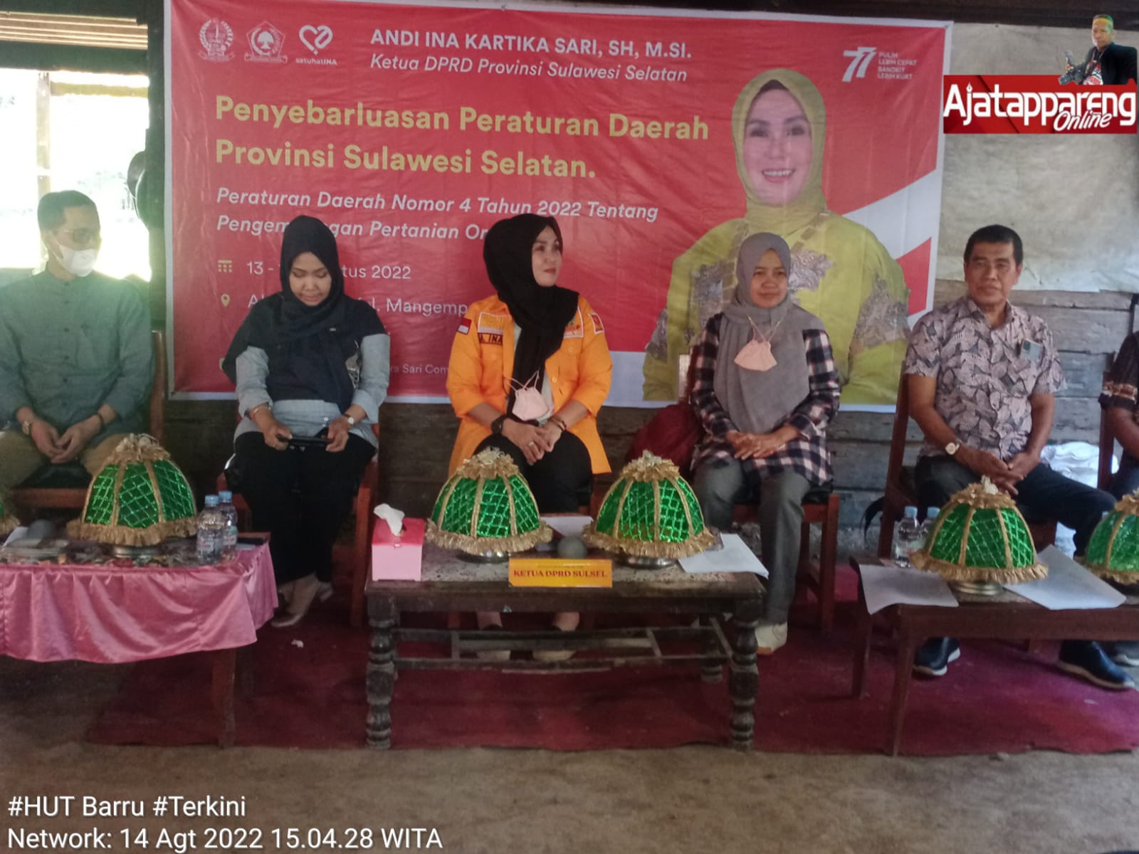 Di Barru, Ketua DPRD Sulsel Sosialisasi Perda No 4 tahun 2022 Tentang Pengembangan Pertanian Organik
