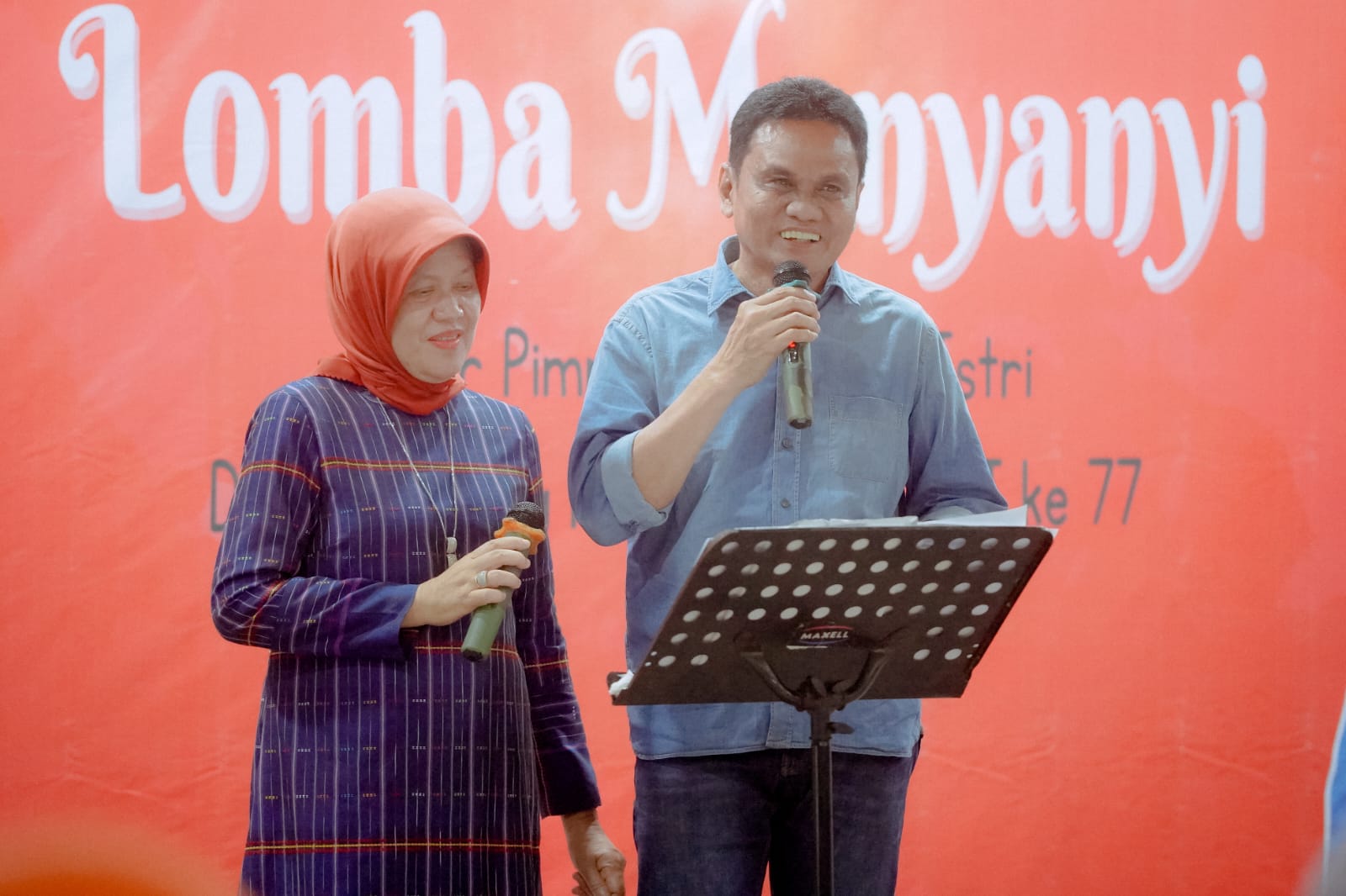 Meriah Lomba Nyanyi Antar Pimpinan OPD Pemda Barru HUT RI ke -77