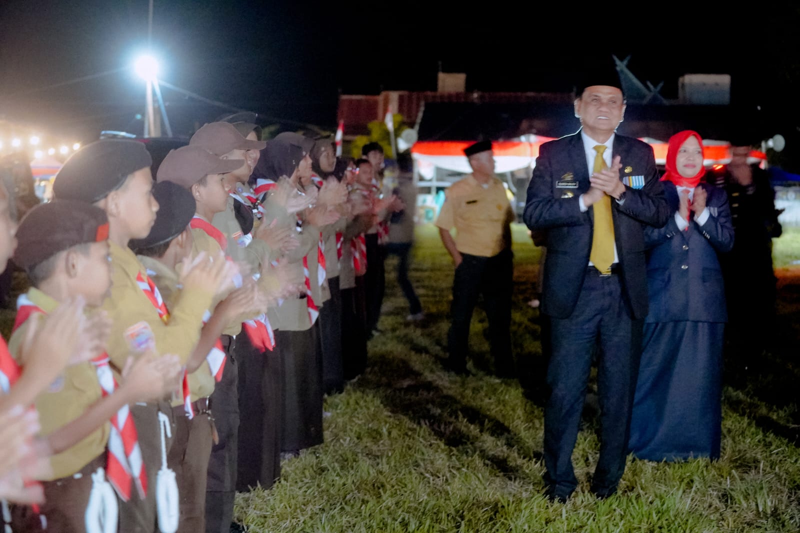 Bupati datangi Lokasi Perkemahan Mangkoso didampingi Ketua DPRD dan Forkopimda hadir Lengkap
