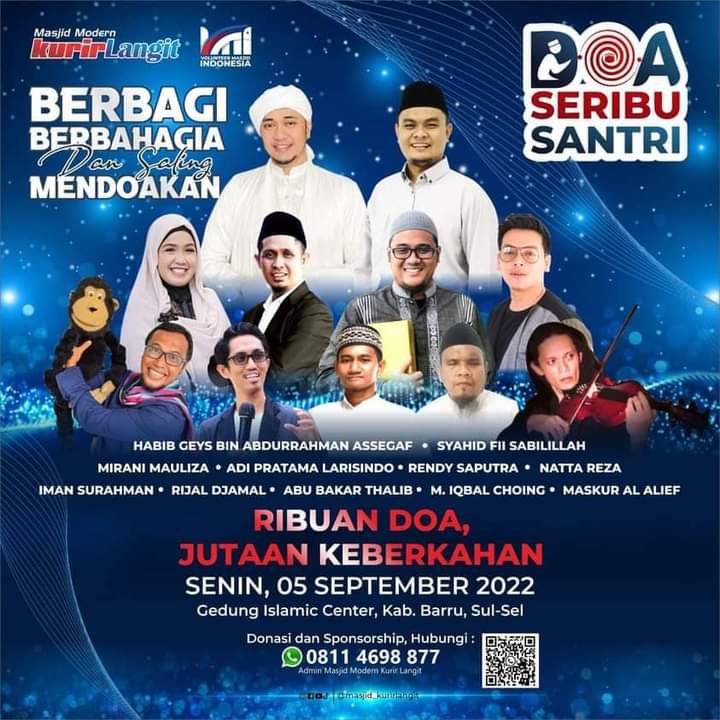 Kurir Langit Sukses Gelar Doa Seribu Santri