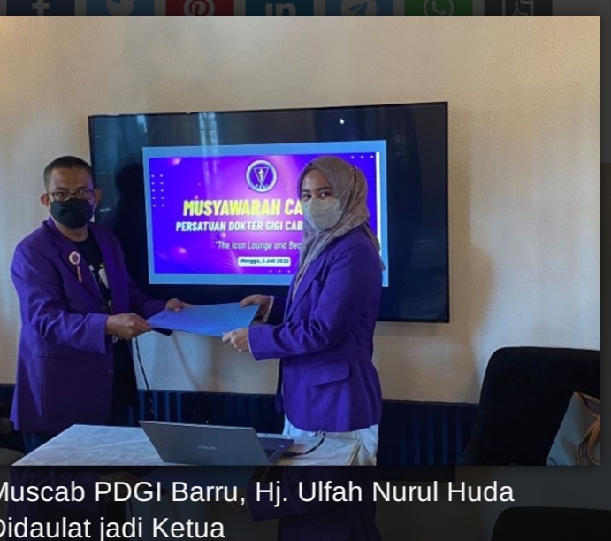 Putri Bupati Barru drg Ulfah Pimpin PDGI Cabang Barru