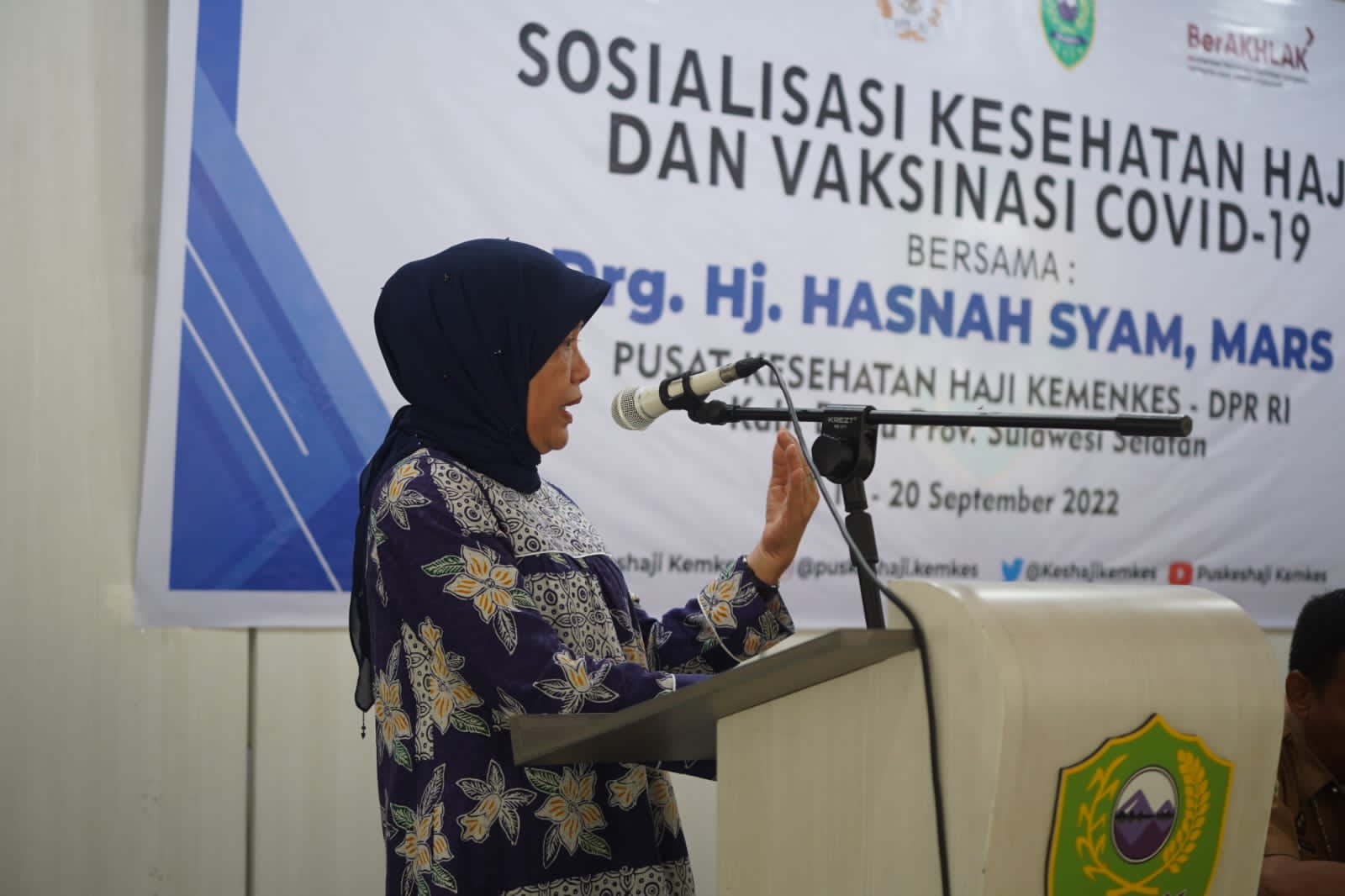 Ketua Tim PKK Barru Sosialisasi Germas Dan Vaksinasi CJH Kab.Barru