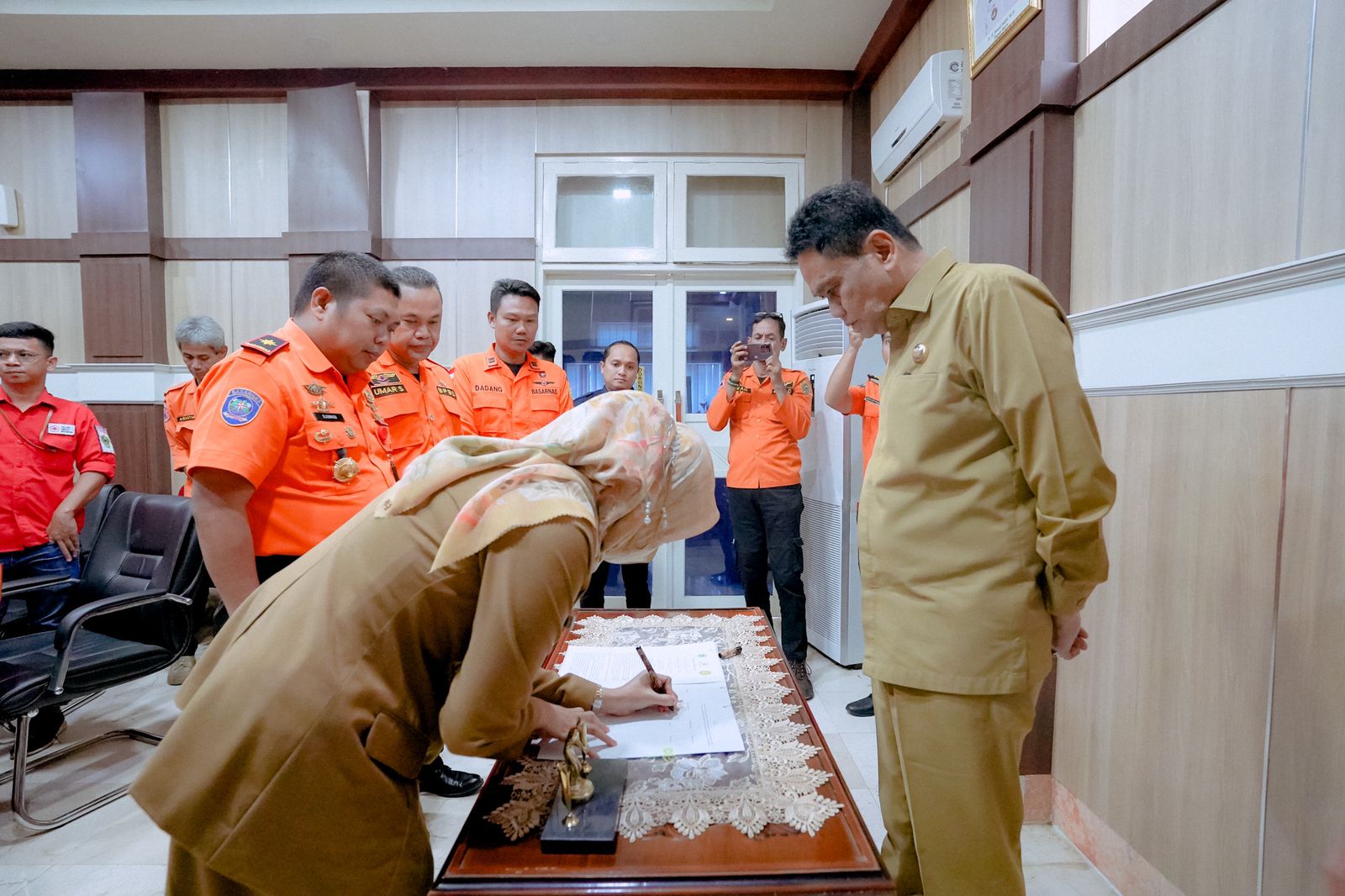 Bupati Barru Hadiri MOU RSU Lapatarai, BPBD Barru dan BNPP Makassar MOU Penanganan Bencana