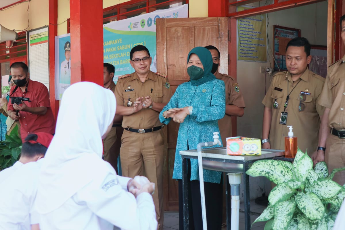 Kampanye CTPS HKN ke 58 Di SDN I Barru, Ketua Tim PKK Barru: CTPS Harus Rutin Dilaksanakan