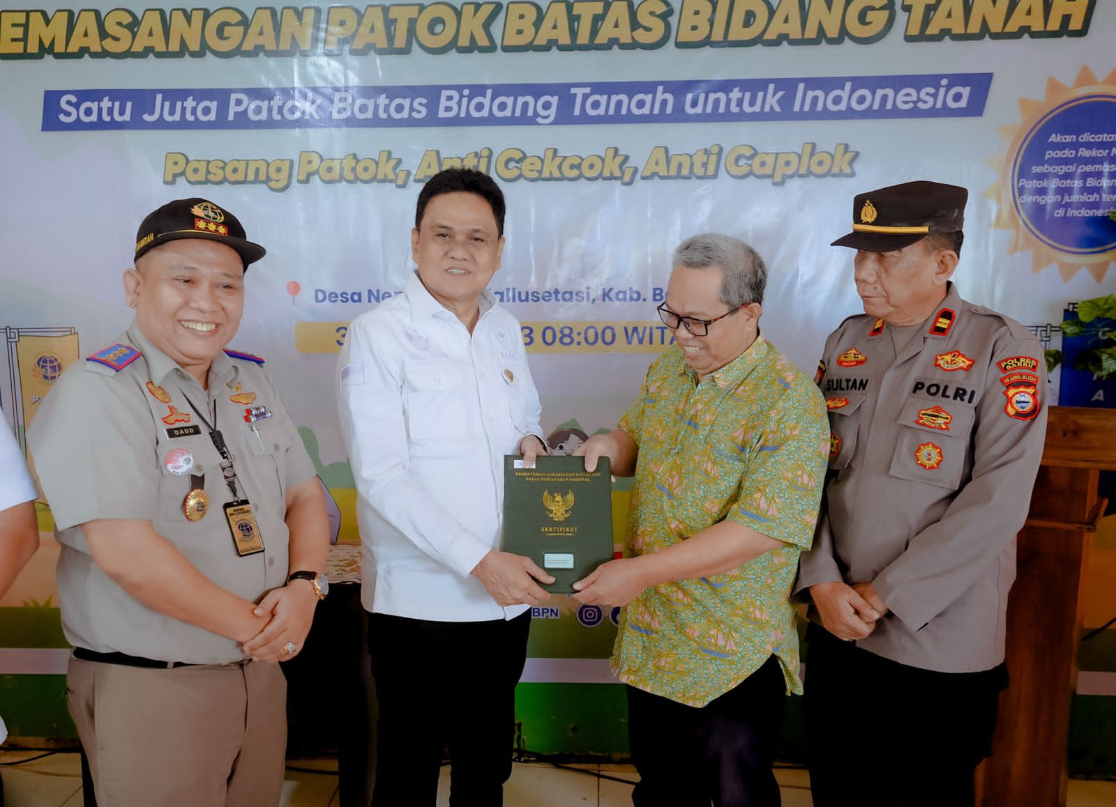 Bupati Puji Program Gemapatas Kementerian ATR/BPN di Desa Nepo