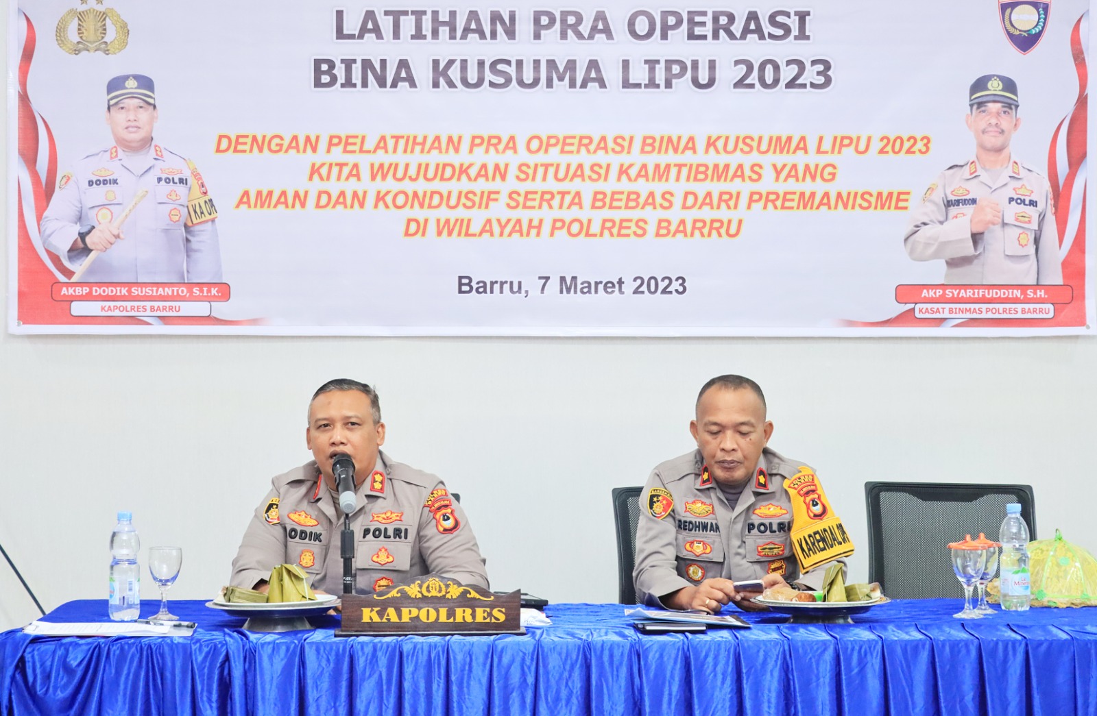 Operasi Bina Kusuma 2023, Kapolres Barru Harap Petugas Lakukan Tindakan Humanis