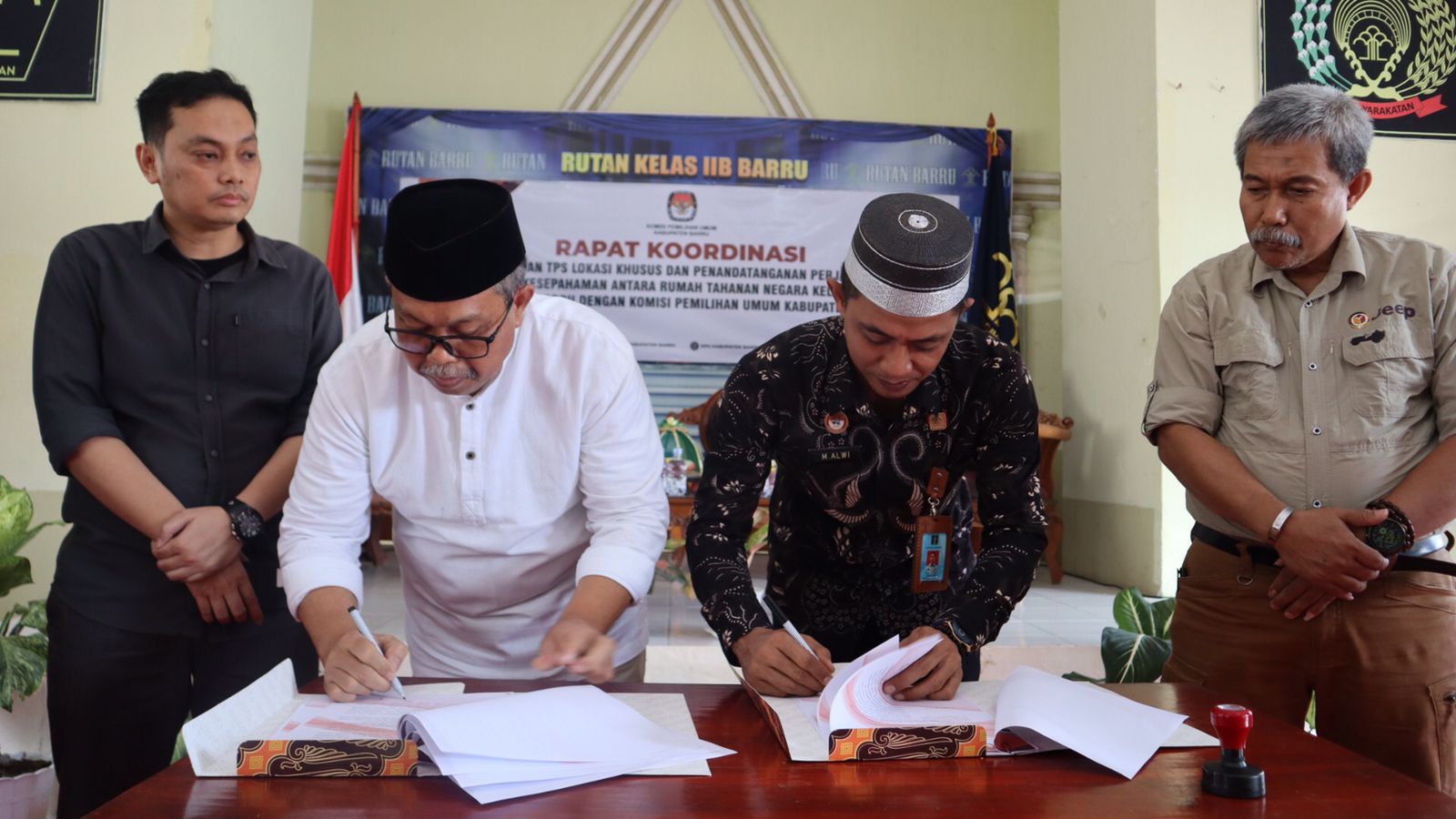 Rutan Kelas II Barru MOU Dengan KPU Barru Pemetaan TPS Khusus