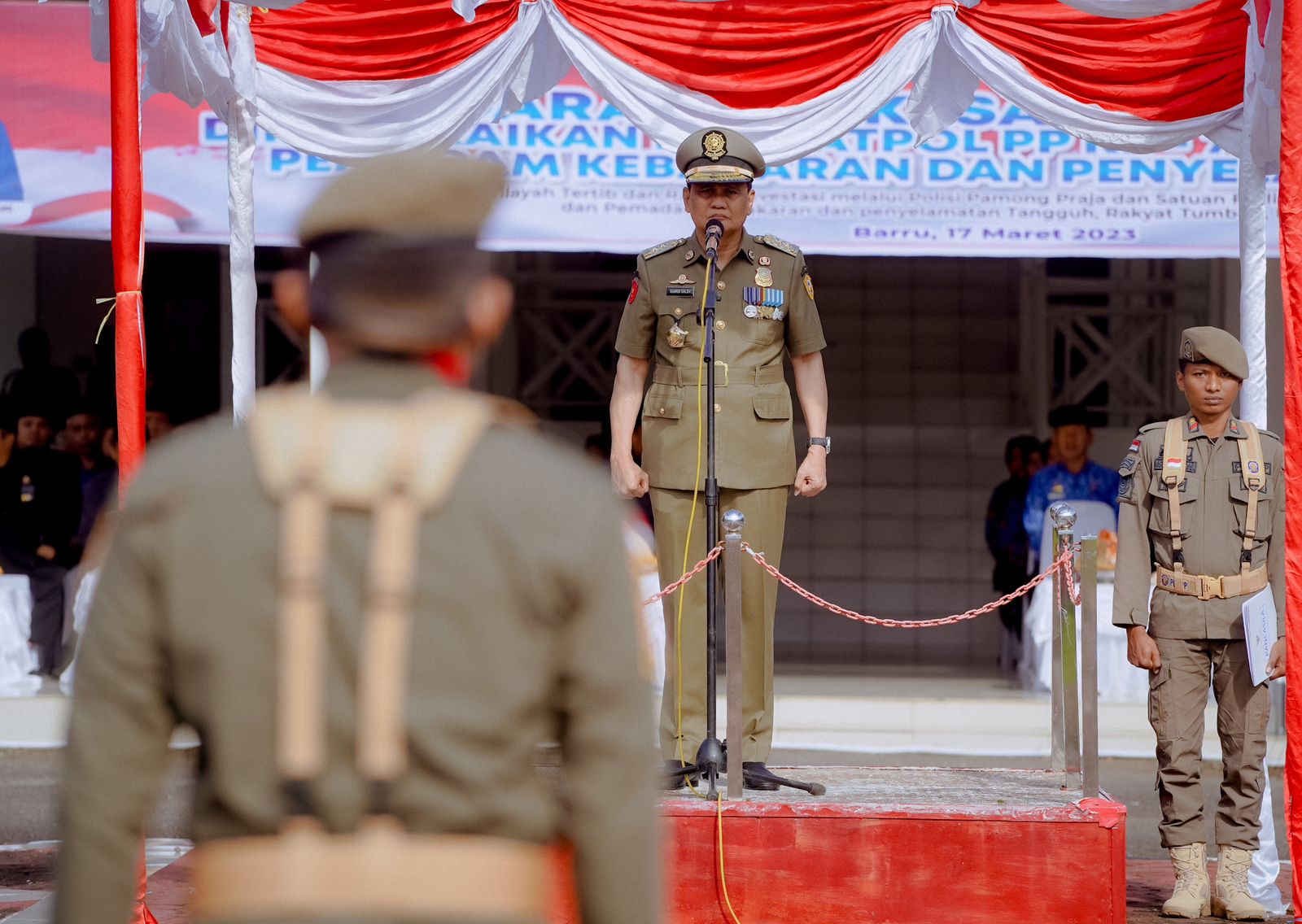 Bupati Barru Irup HKN Dirangkaikan HUT Satpol ,Linmas Dan Damkar