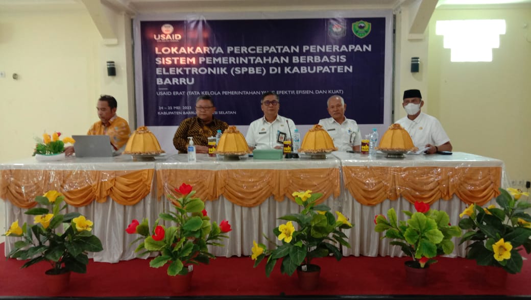 Lokakarya SPBE Pemda Barru-USAID Erat Dibuka Sekda Barru