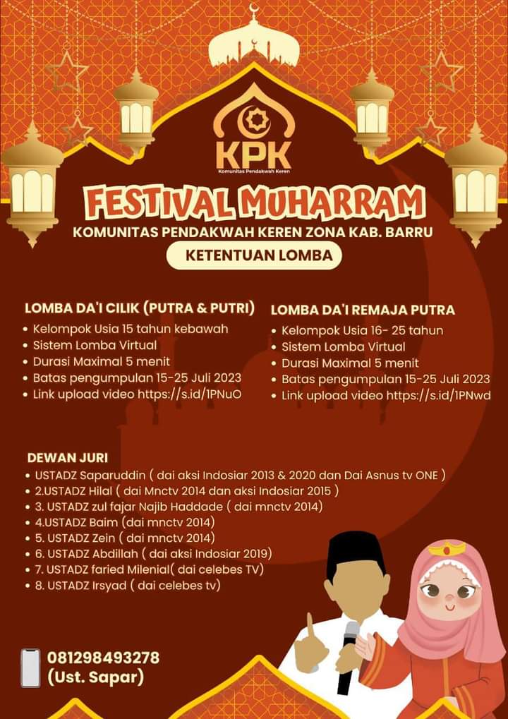 KPK Zona Barru Akan Gelar Festival Muharram Tingkat Nasional Menyambut Tahun Baru Islam 1445 H