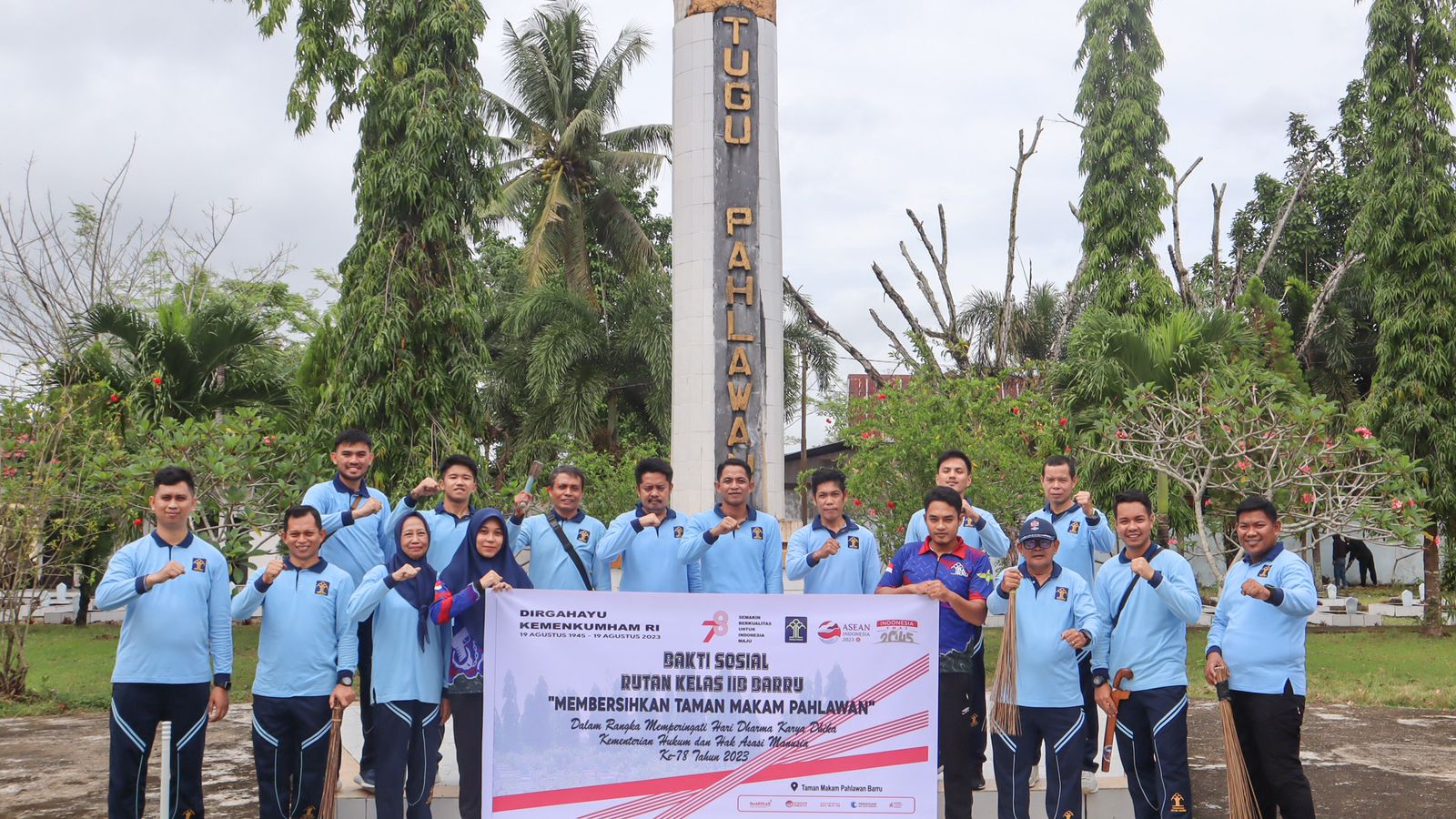 Jelang Hari Kemenkumham ke-78, Rutan  Barru Gelar Bersih TMP