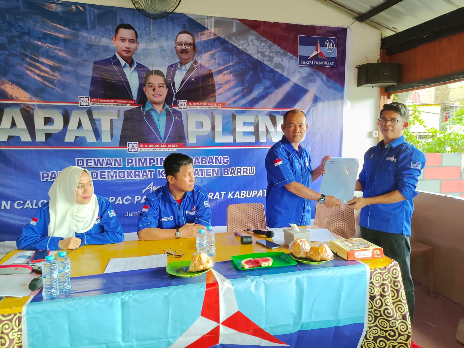 DPC Partai  Demokrat Barru Gelar Rapat Pleno Bersama DPAC:Penguatan Struktur Partai Menuju Pileg 2024