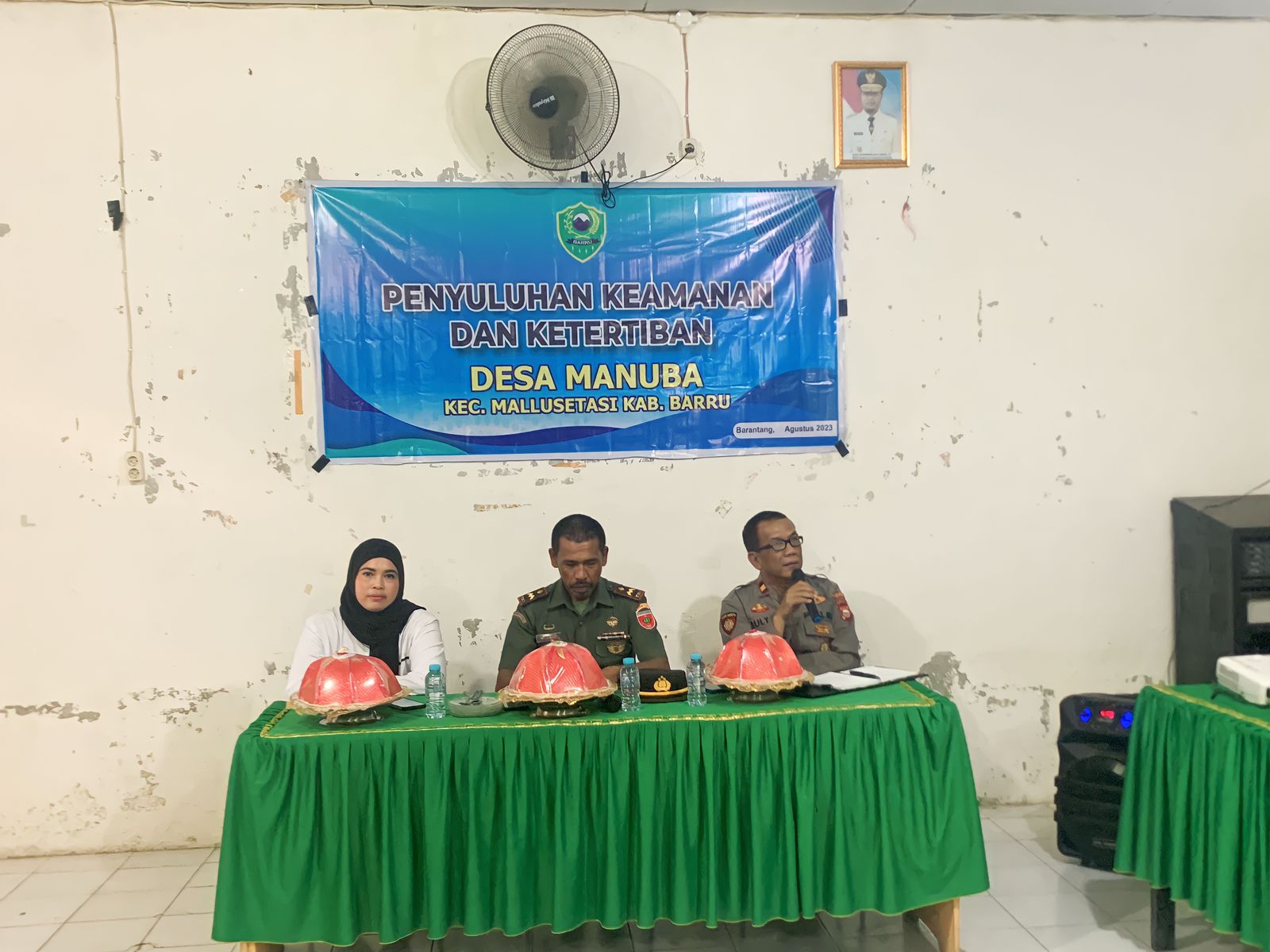 Pemdes Manuba Penyuluhan Kamtibmas Libatkan Kapolsek dan Danramil Mallusetasi Jadi Narasumber