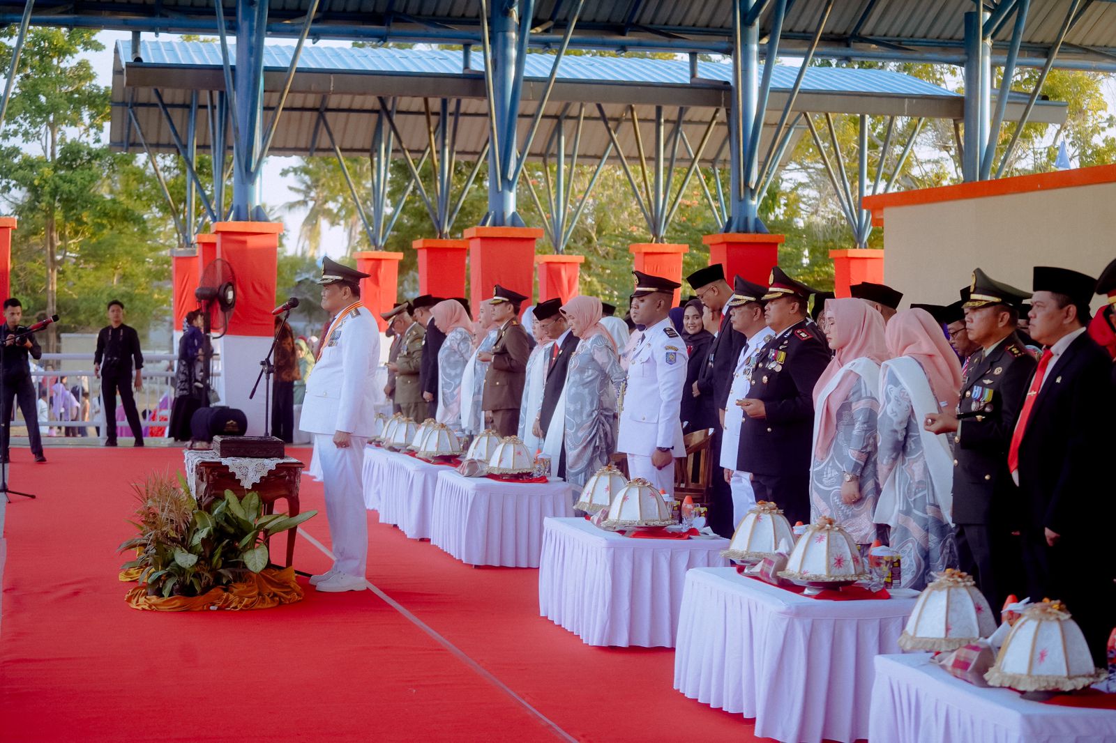 Suardi Saleh Pimpin Aubade HUT RI ke-78 Tingkat Kab.Barru