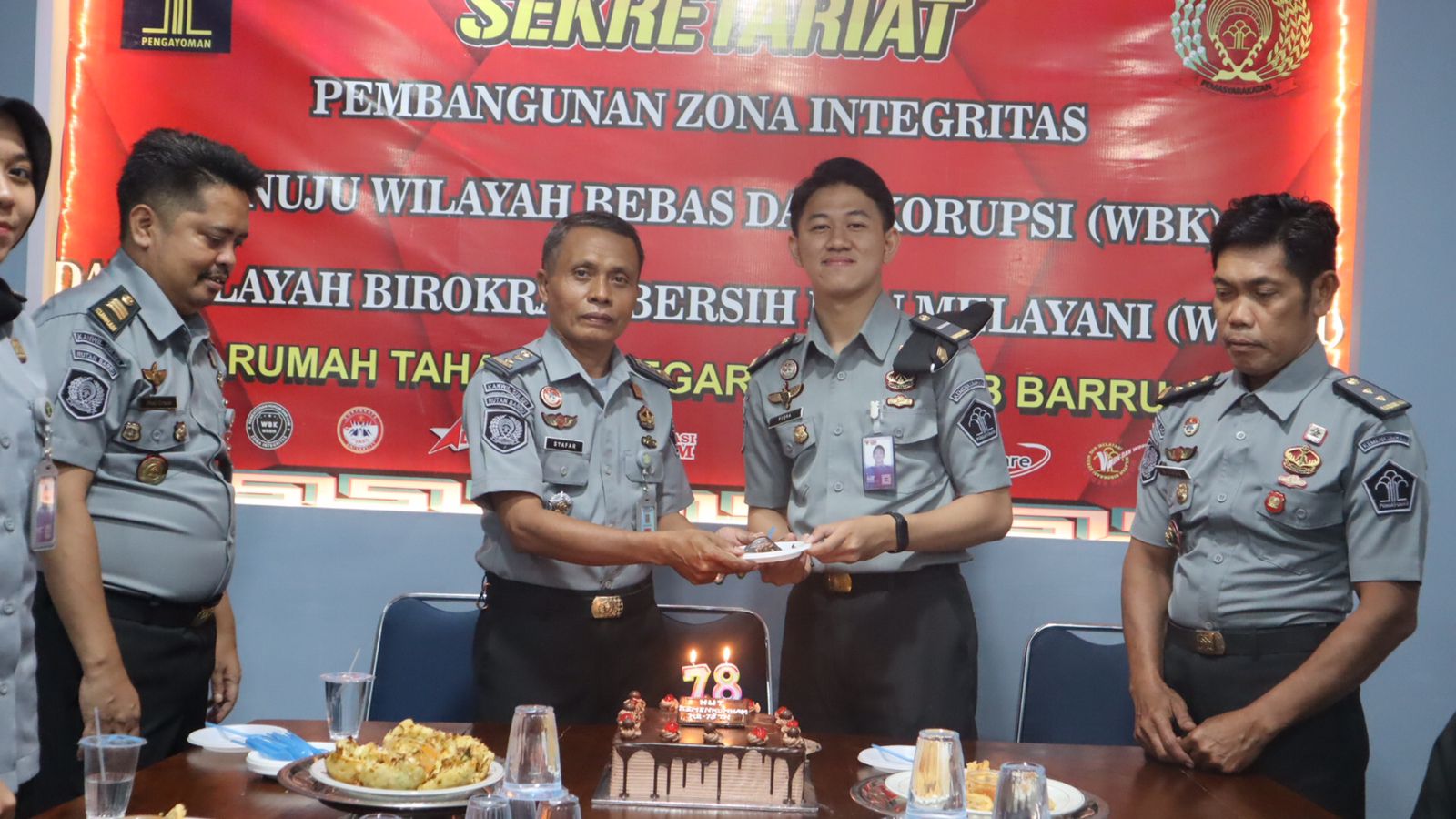 Rutan Kelas IIB Barru Gelar Upacara dan Syukuran Hari Kemenkumham RI Ke-78