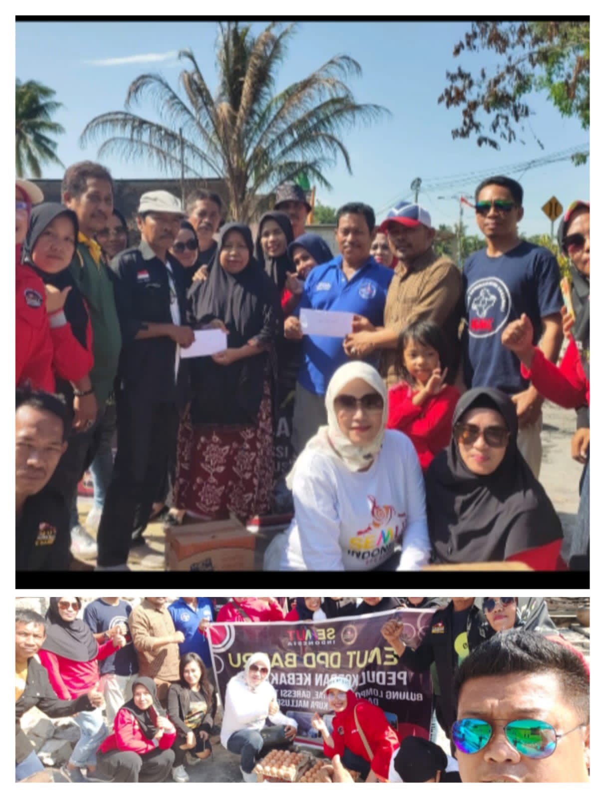 DPD SEMUT Barru Serahkan Bantuan Korban Kebakaran Di Empat Lokasi