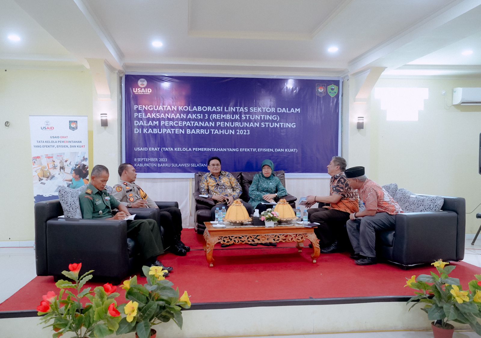 Kolaborasi Pemda Barru-USAID ERAT Penguatan Lintas Sektoral Melalui 3 Aksi (Rembuk Stunting)