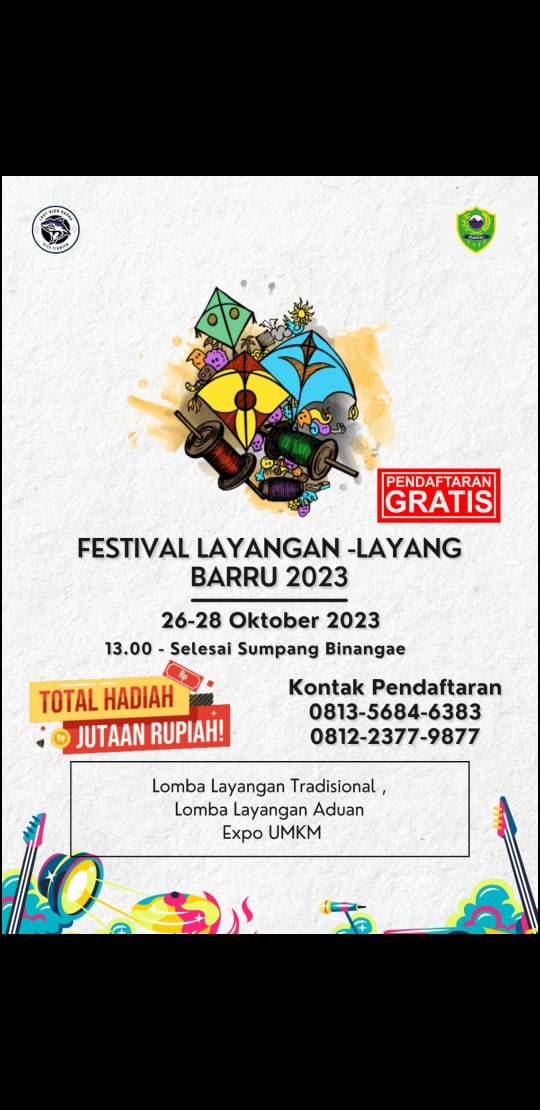 Festival Layang-Layang Pertama dan Terbesar Akan Digelar di Barru , Ada Expo UMKM