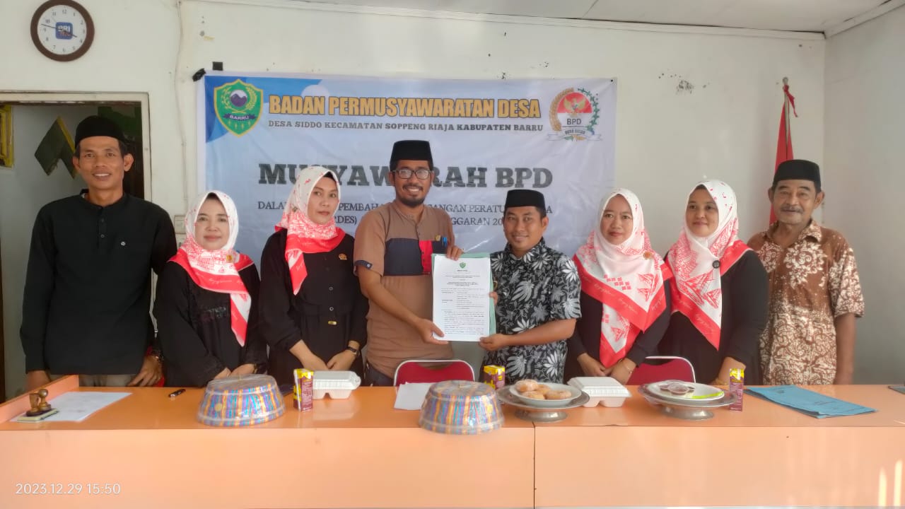 BPD dan Pemdes Siddo Bahas RAPBDes 2024