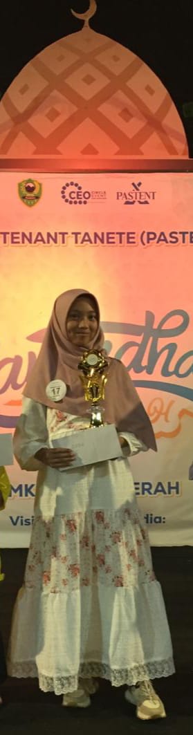 Aira Fitri Ramadhani Putri Kades Corawali Juara Ke-2 Pildacil  PASTEN Se-Tanete Rilau